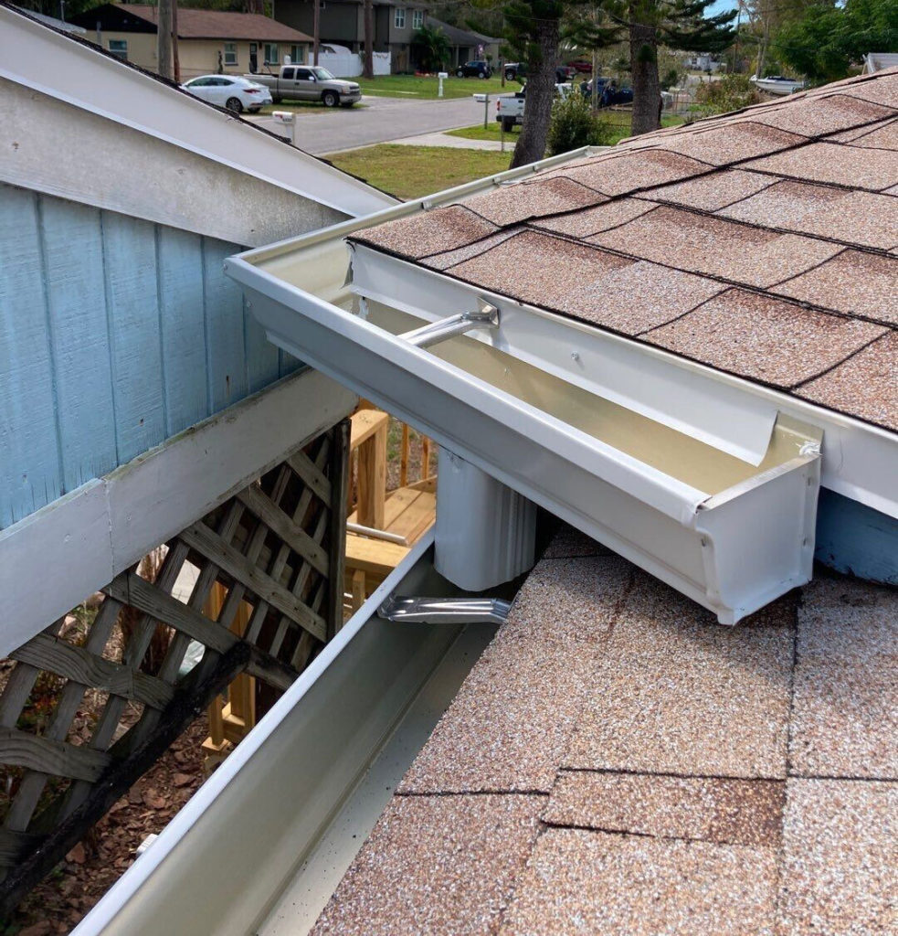 new gutters on a home