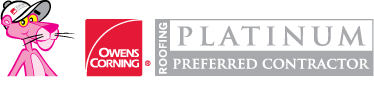 Pink Panther Owens Corning Roofing Platinum Preferred Contractor logo