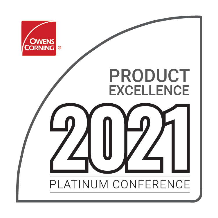 Owens Corning 2021 Product Excellence Award