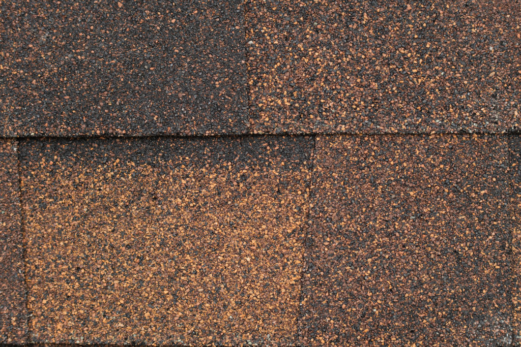 close up of asphalt shingles