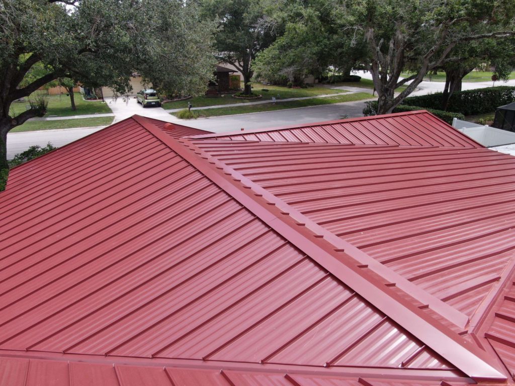 metal roof close up