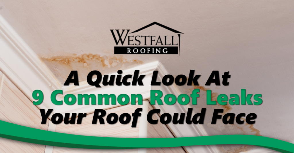 A Quick Look At 9 Common Roof Leaks Your Roof Could Face