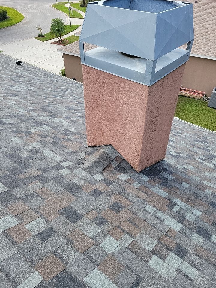 chimney on a new roof in Land O'Lakes Florida