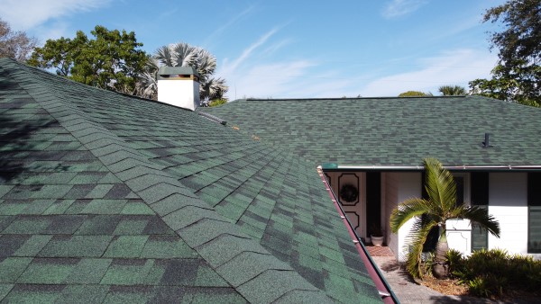 Completed roofing project