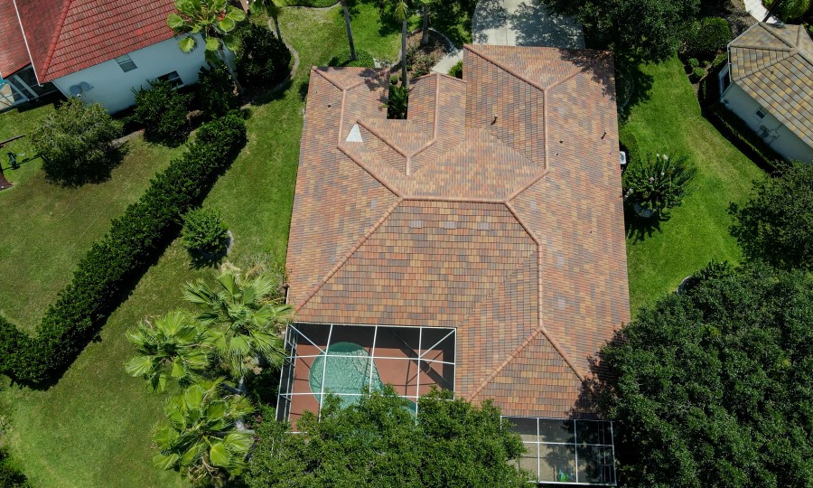 Home with Clay Tile Roof