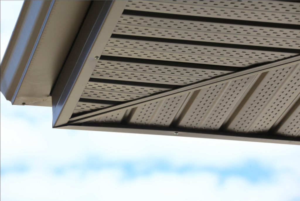 up close view of personalized soffit