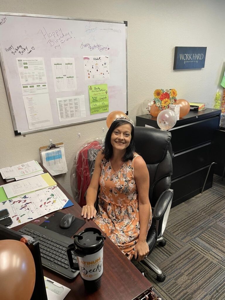 Becky In the office