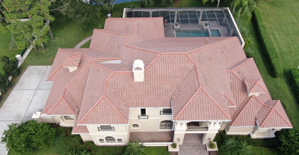 Comp;eted Tile Roofing Project In Avila Florida by Westfall Roofing, Video Below