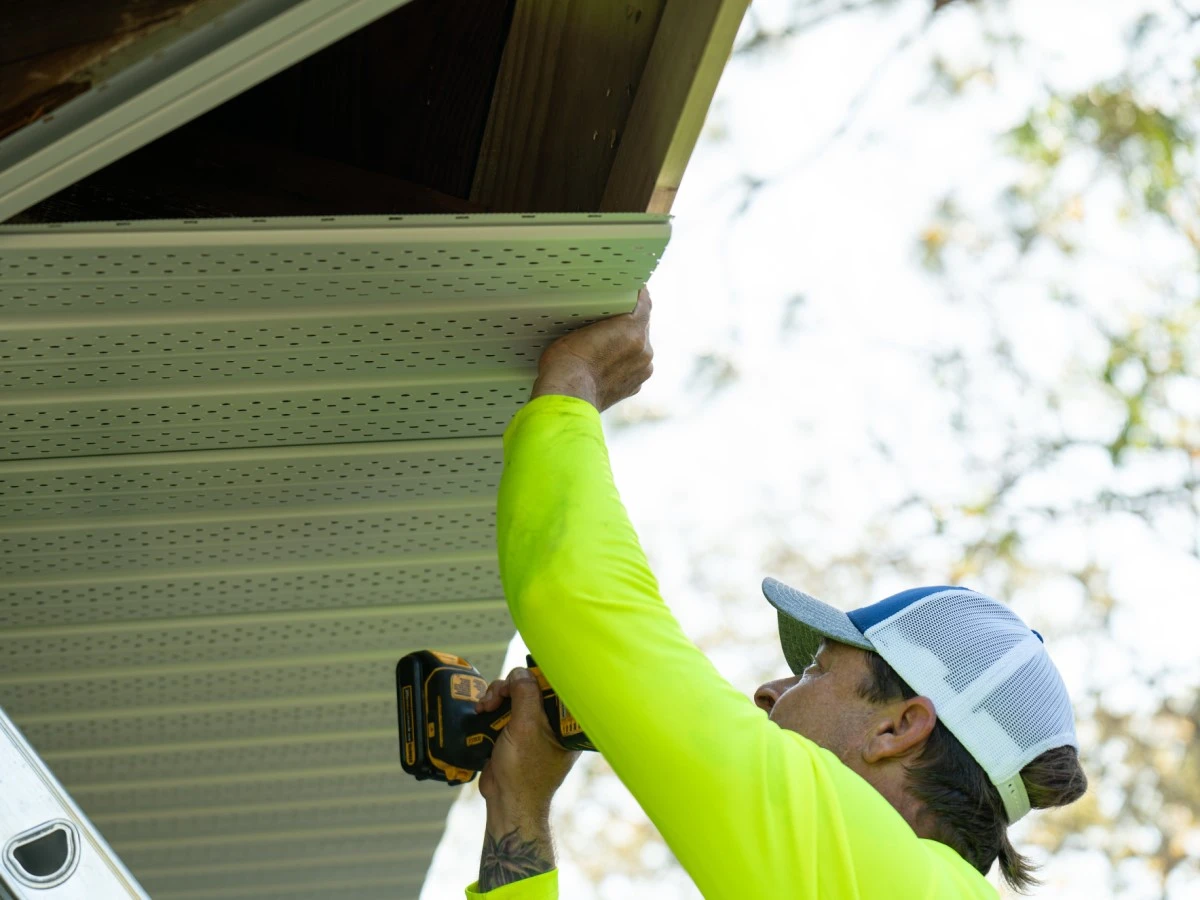 Working On Roof Soffits